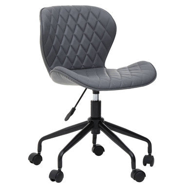 Brent Grey And Black Metal Home Office Chair