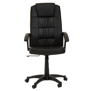 Brent Black Leather Home Office Chair