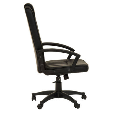 Brent Black Leather Home Office Chair