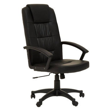 Brent Black Leather Home Office Chair