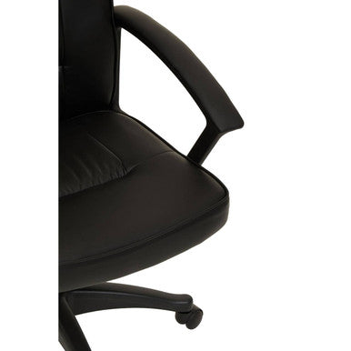 Brent Black Leather Home Office Chair