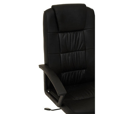 Brent Black Leather Home Office Chair