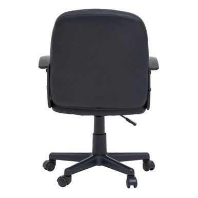 Brent Black Leather Small Home Office Chair