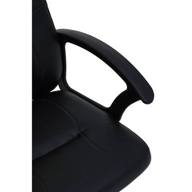 Brent Black Leather Small Home Office Chair