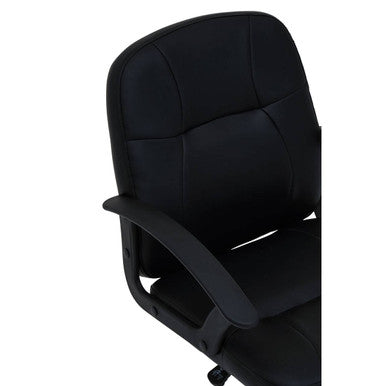 Brent Black Leather Small Home Office Chair