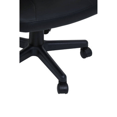 Brent Black Leather Small Home Office Chair
