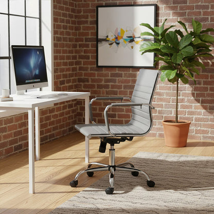 Grey Low Back Home Office Chair | Brent