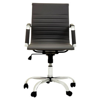 Brent Black Faux Leather Low Back Home Office Chair