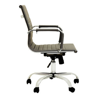 Brent Black Faux Leather Low Back Home Office Chair