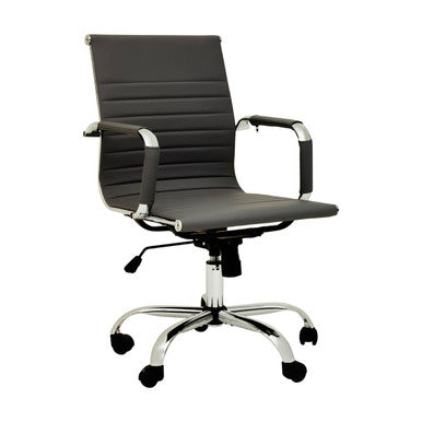 Brent Black Faux Leather Low Back Home Office Chair