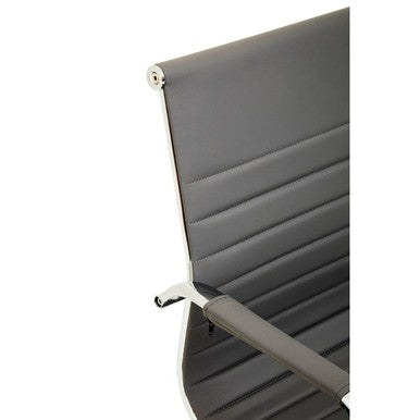 Brent Black Faux Leather Low Back Home Office Chair