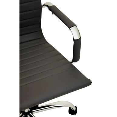Brent Black Faux Leather Low Back Home Office Chair