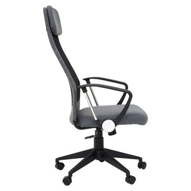 Black Mesh and Grey Fabric Home Office Chair | Brent