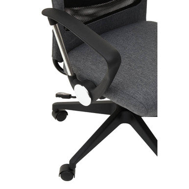 Black Mesh and Grey Fabric Home Office Chair | Brent