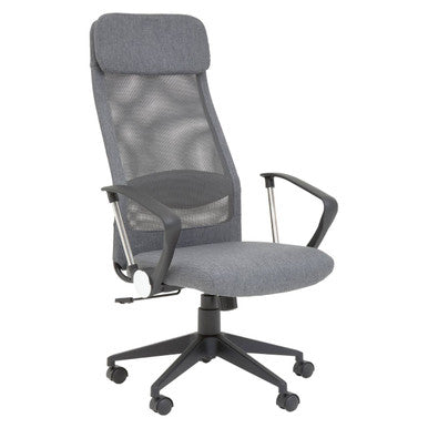 Grey Mesh and Fabric Home Office Chair | Brent
