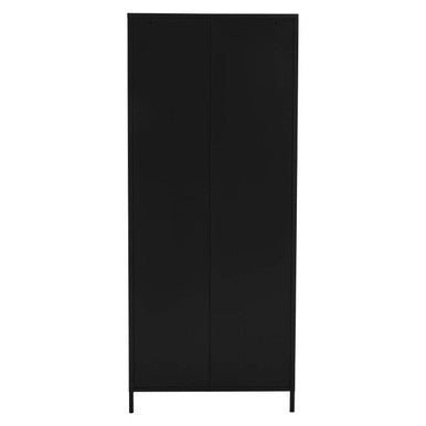 Academy Black Metal Two Door Locker Style Wardrobe