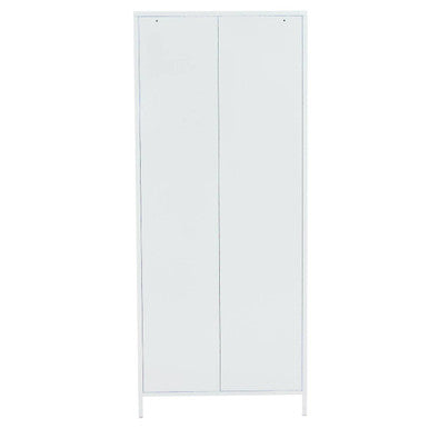 Academy White Metal Two Door Locker Style Wardrobe
