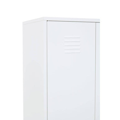 Academy White Metal Two Door Locker Style Wardrobe