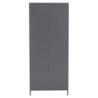 Academy Grey Metal Two Door Locker Style Wardrobe