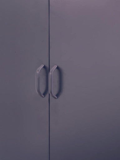 Academy Grey Metal Two Door Locker Style Wardrobe