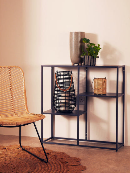 Grey Metal Three Tier Shelf Unit | Acero
