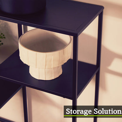 Grey Metal Three Tier Shelf Unit | Acero