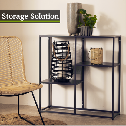 Grey Metal Three Tier Shelf Unit | Acero