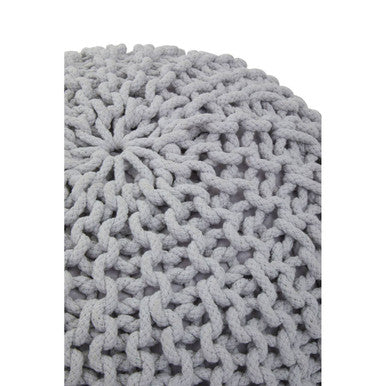 Kids Grey Cotton Knit Pouffe