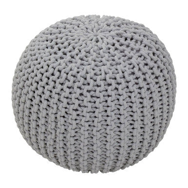 Kids Grey Cotton Knit Pouffe