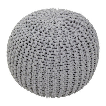 Kids Grey Cotton Knit Pouffe