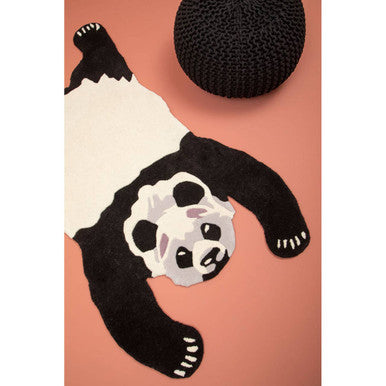 Kids Knit Black Cotton Pouffe