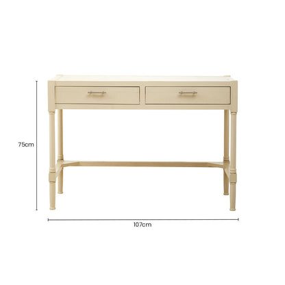Heritage Ivory Wooden 2 Drawer Desk