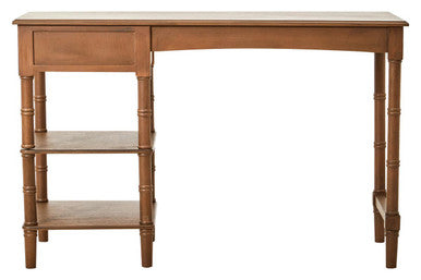 Heritage Natural Wooden 1 Drawer Desk with Shelves