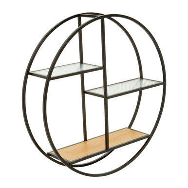 3 Tier Round Metal Wall Shelf | Mataram