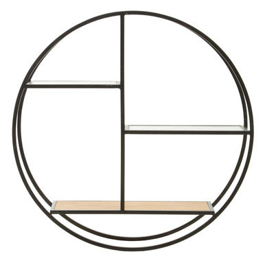 3 Tier Round Metal Wall Shelf | Mataram