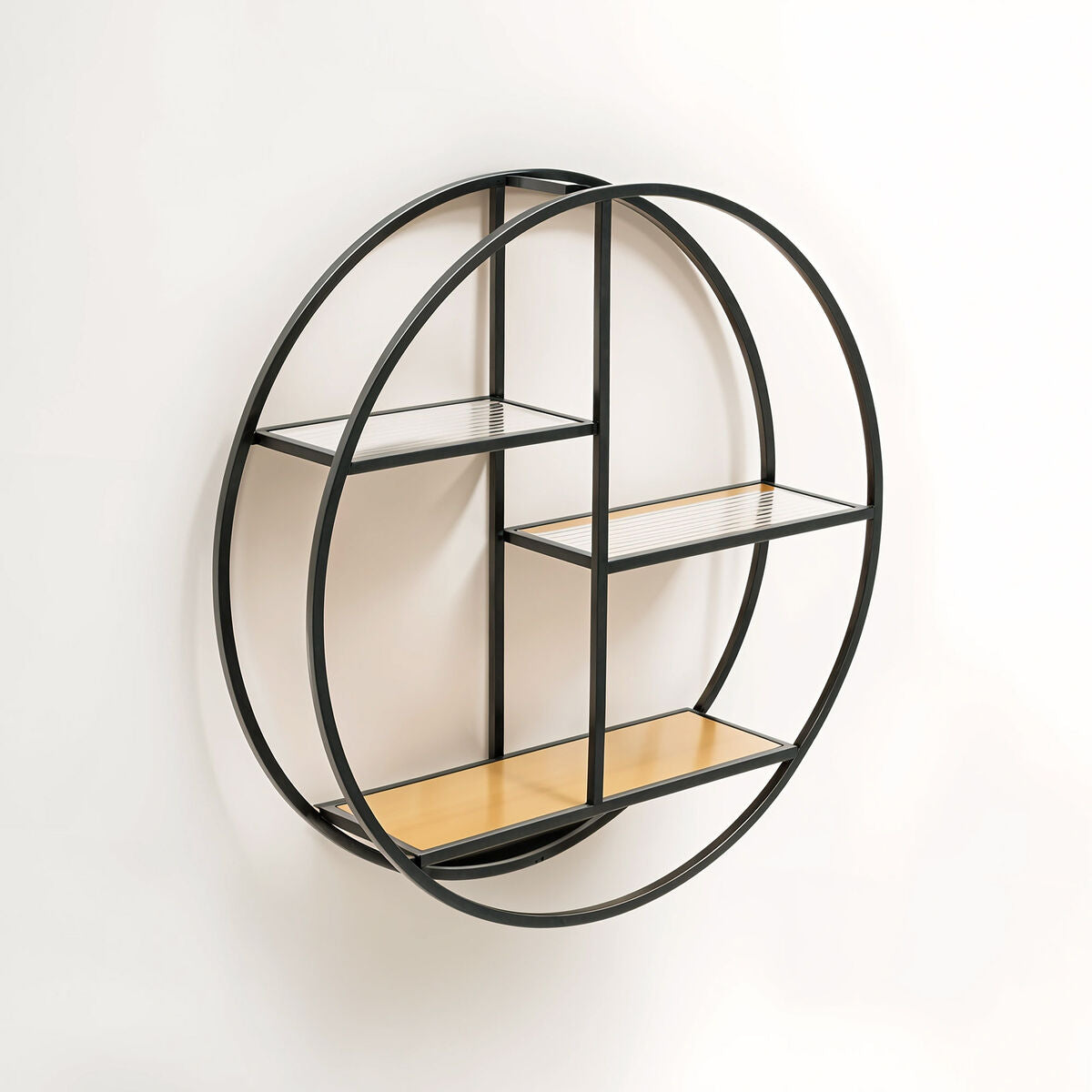 3 Tier Round Metal Wall Shelf | Mataram