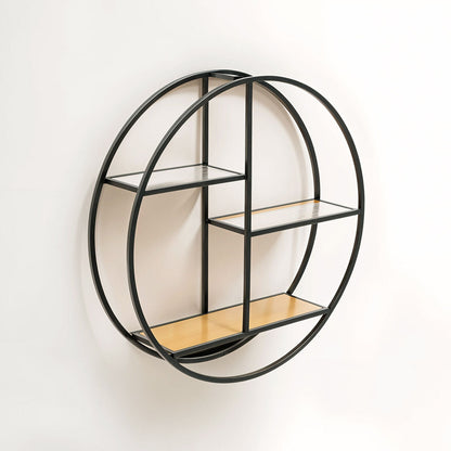 3 Tier Round Metal Wall Shelf | Mataram