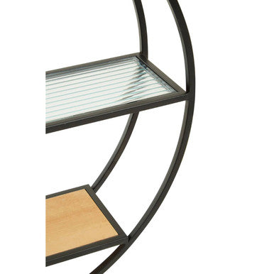 3 Tier Round Metal Wall Shelf | Mataram