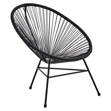 Black Rattan 3 Piece Patio Set | Miami