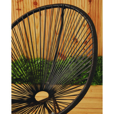 Black Rattan 3 Piece Patio Set | Miami