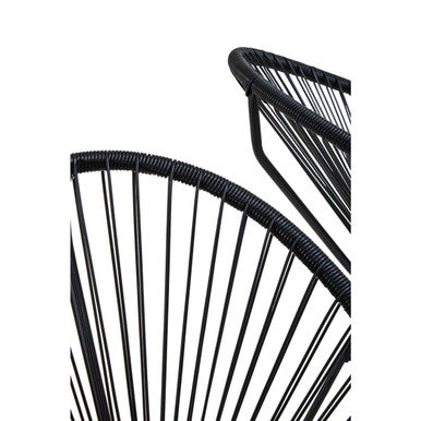 Black Rattan 3 Piece Patio Set | Miami