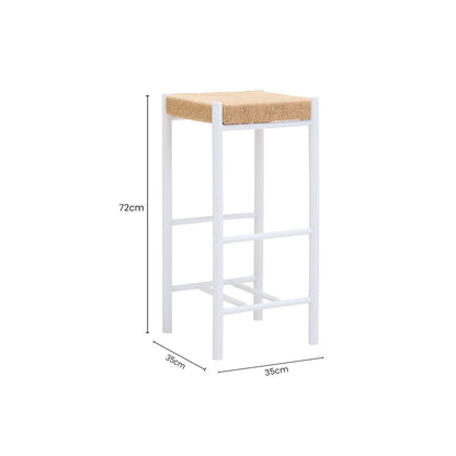 Natural Rope and White Bar Stool | Bandar