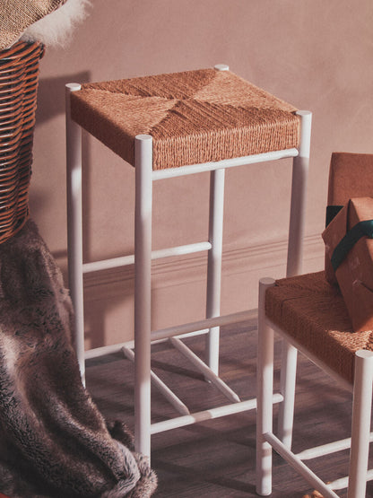Natural Rope and White Bar Stool | Bandar