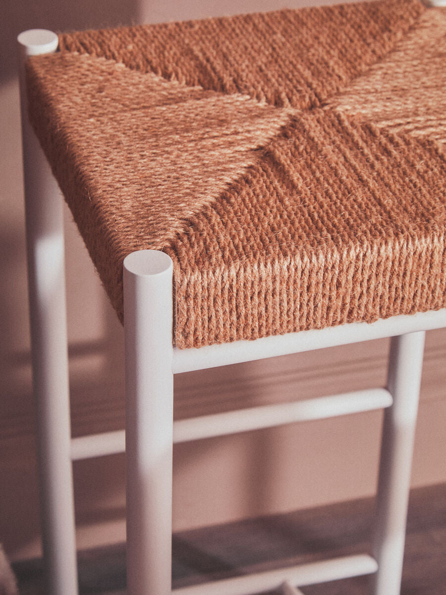 Natural Rope and White Bar Stool | Bandar
