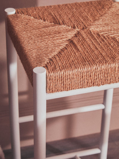 Natural Rope and White Bar Stool | Bandar