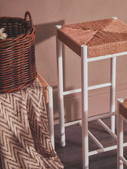 Natural Rope and White Bar Stool | Bandar