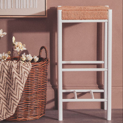 Natural Rope and White Bar Stool | Bandar