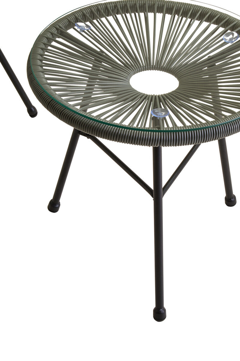 Grey 3 Piece Rattan Patio Set | Miami