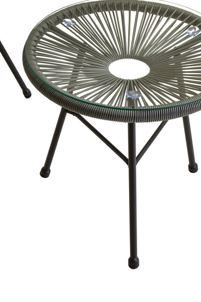 Grey 3 Piece Rattan Patio Set | Miami