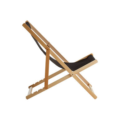 Beauport Black Wooden Deck Chair